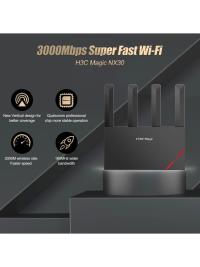 H3C Magic NX30, Dual Band, WiFi 6, 3000Mbps, 4Port GigaBit, 4ad Anten, Masaüstü, Router, Access Point - 5
